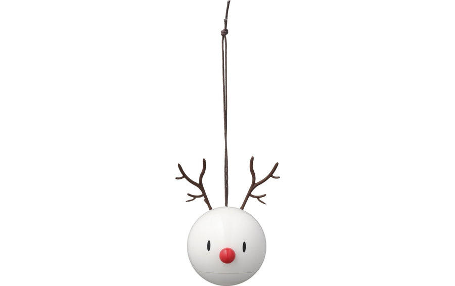 Hoptimist Weihnachtskugel Rentier 2 Stück, Weiss