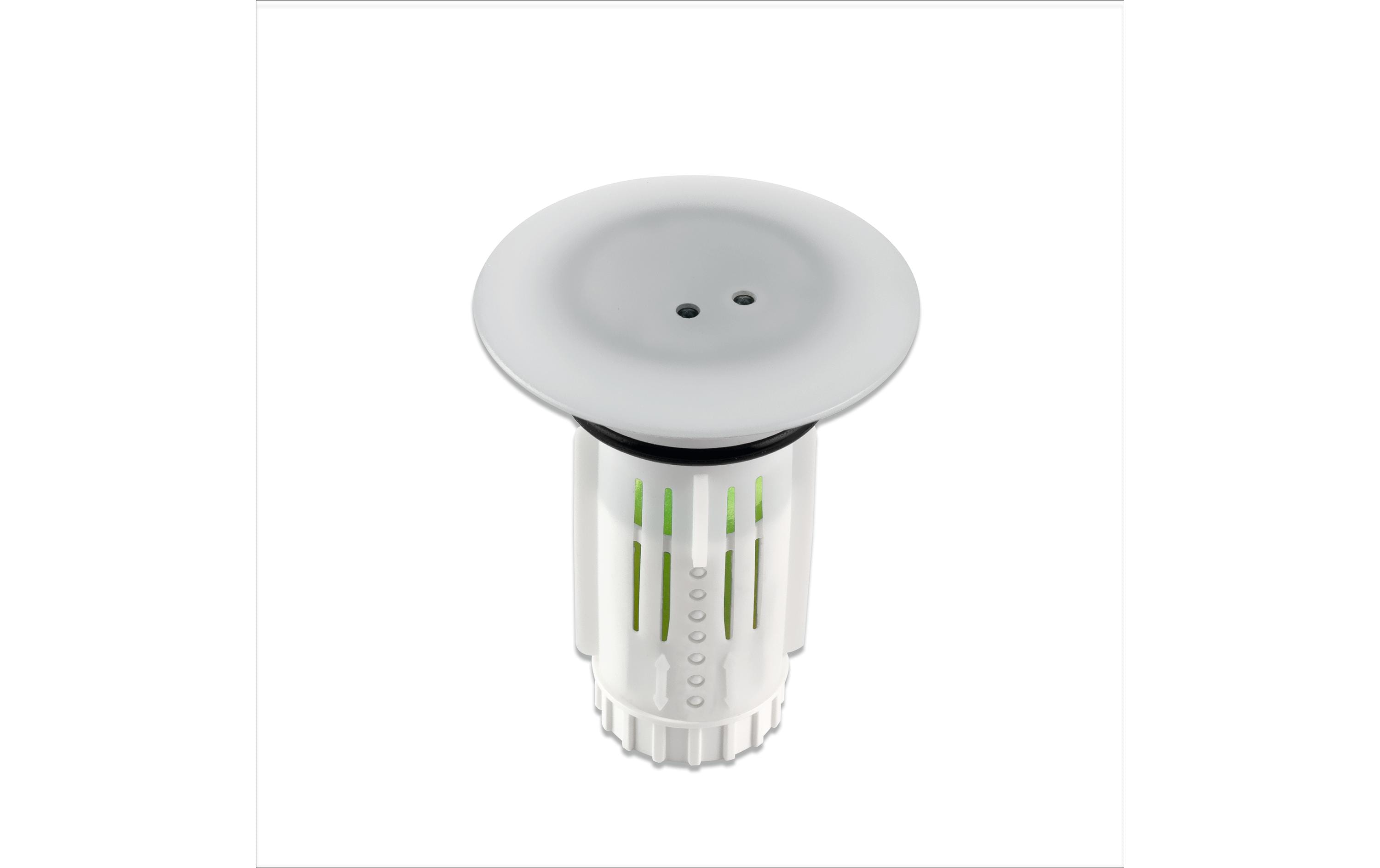 Abfluss-Fee LED-Abflussstopfen Weiss/Chrom mit Duftstein