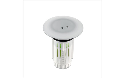 Abfluss-Fee LED-Abflussstopfen Weiss/Chrom mit Duftstein