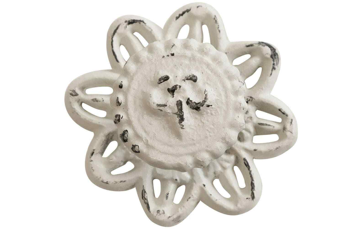 Chic Antique Möbelgriff Französische Lilie – Antik Créme, Ø 8 cm