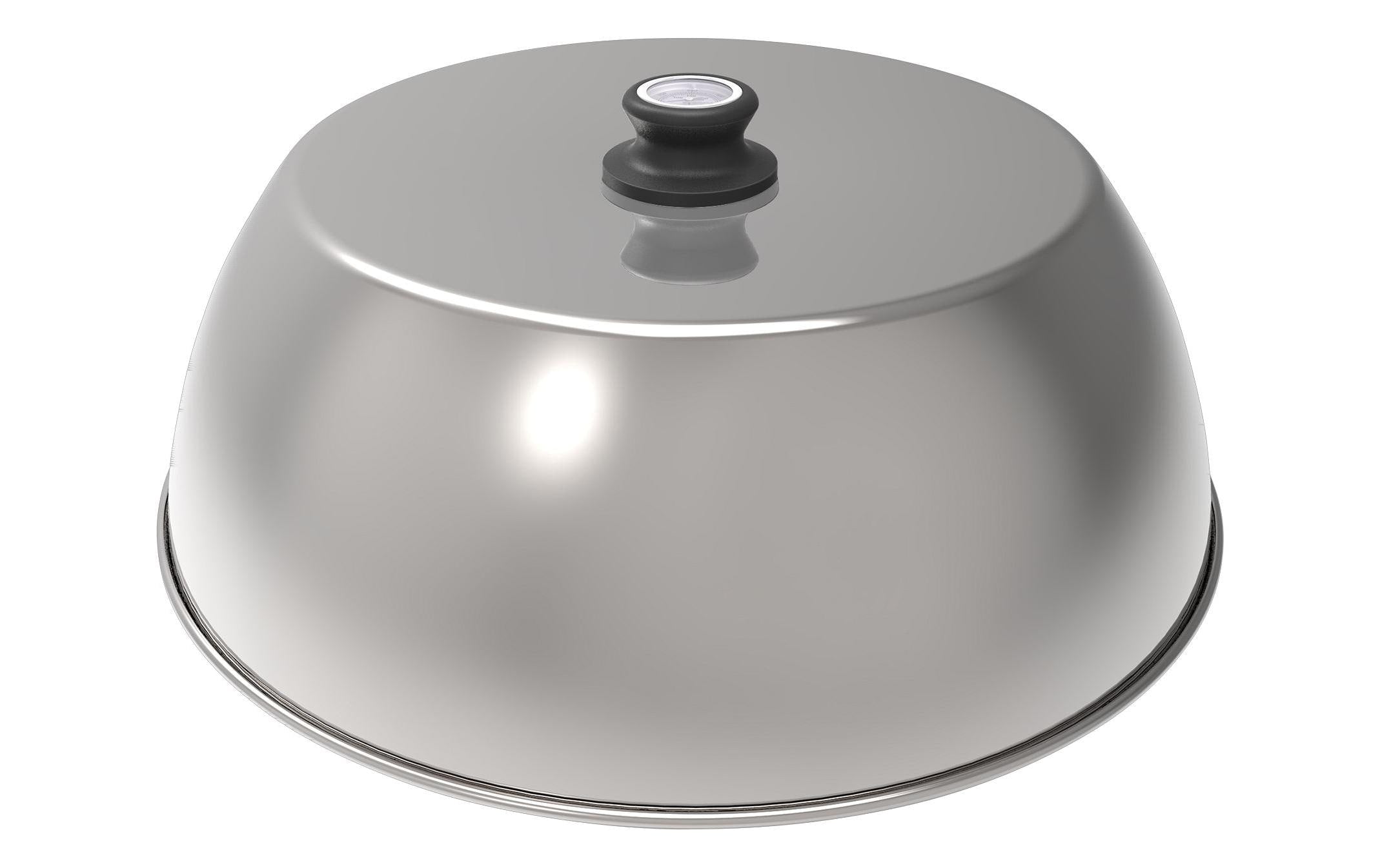 LotusGrill Grillhaube Edelstahl Silber 42 cm – Schutz für XL Grills & Feuerstellen LotusGrill