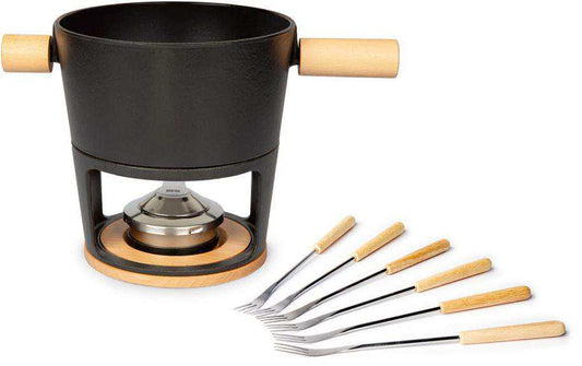 Stöckli Käsefondue-Set Titlis Big 9 Teile, Schwarz