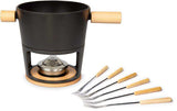 Stöckli Käsefondue-Set Titlis Big 9 Teile, Schwarz