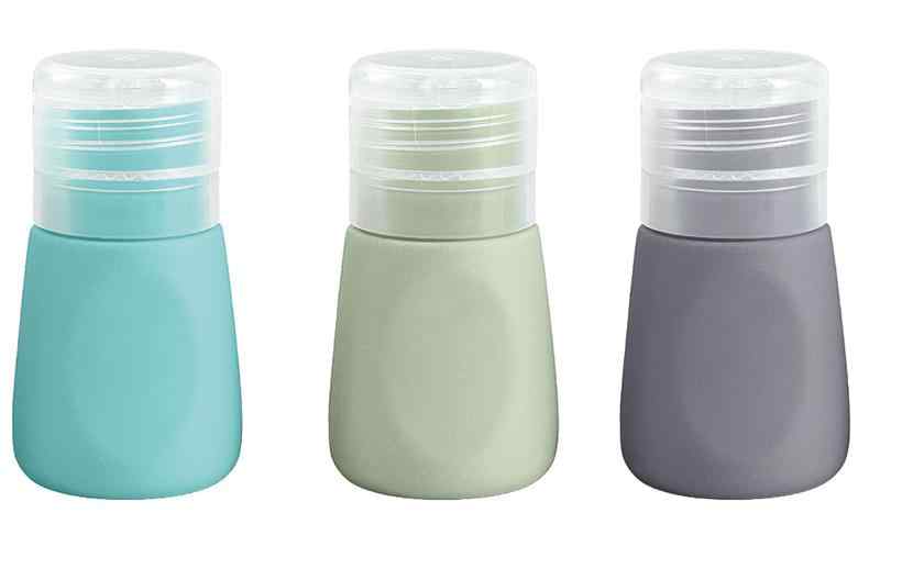 diaqua® Kosmetikflaschen 3er Set, Türkis/Hellgrün/Grau