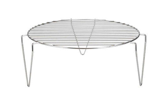 Runder Grillrost aus Edelstahl mit drei Standbeinen, Durchmesser 45 cm