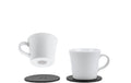Porzellan Magnet-Espressotassen 2 Metall-Nano-Gel-Pads, Champagner
