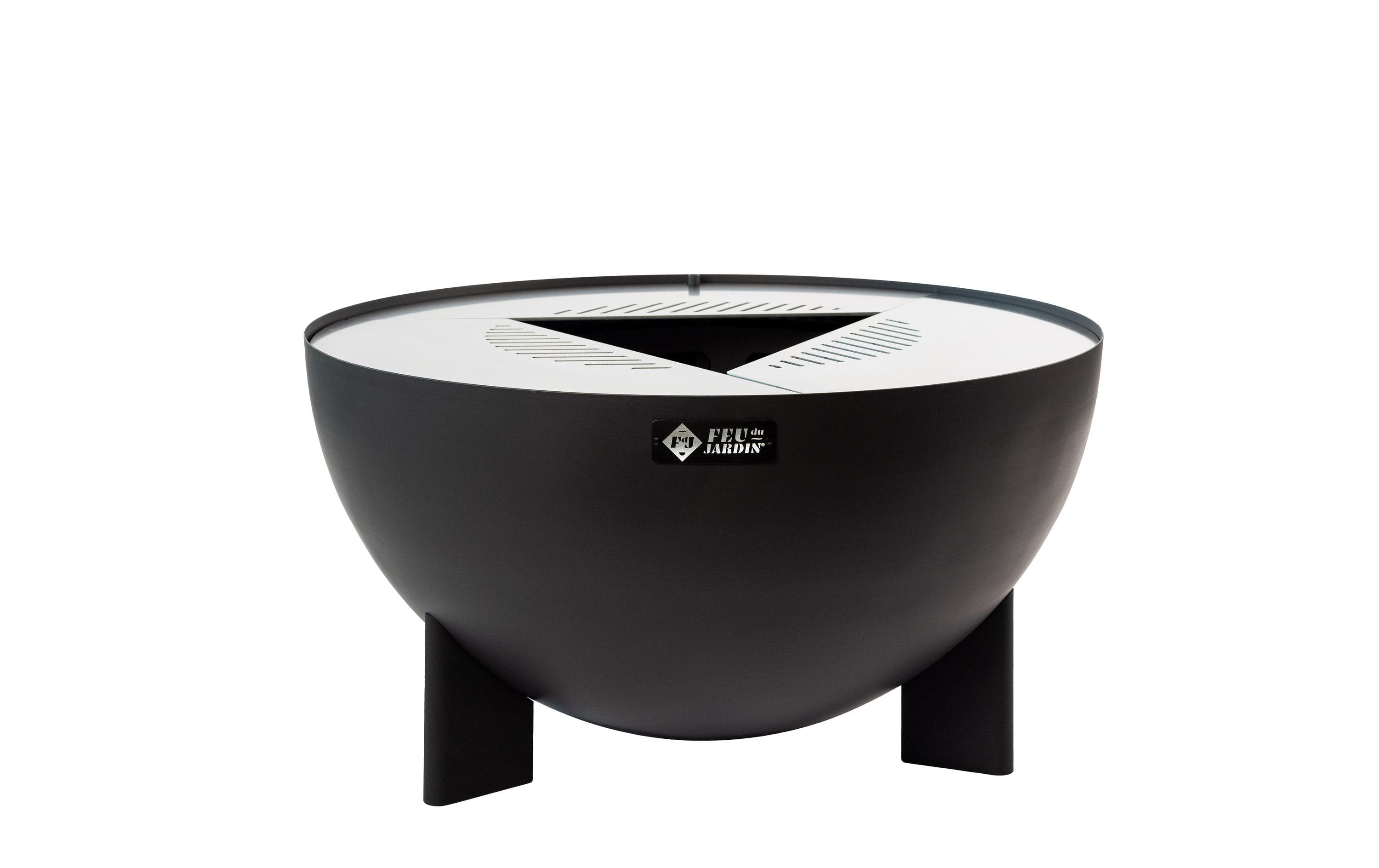 Feu du Jardin Feuerschale Edelstahl Schwarz 98 cm Grills & Feuerstellen FEU DU JARDIN