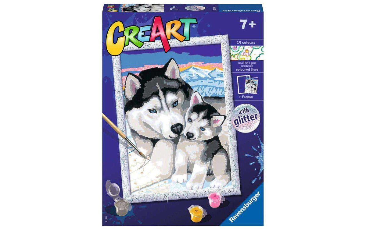 Ravensburger Malen nach Zahlen CreArt: Cute Huskies