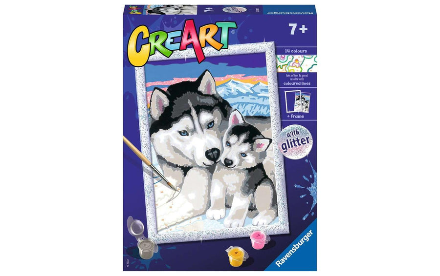 Ravensburger Malen nach Zahlen CreArt: Cute Huskies
