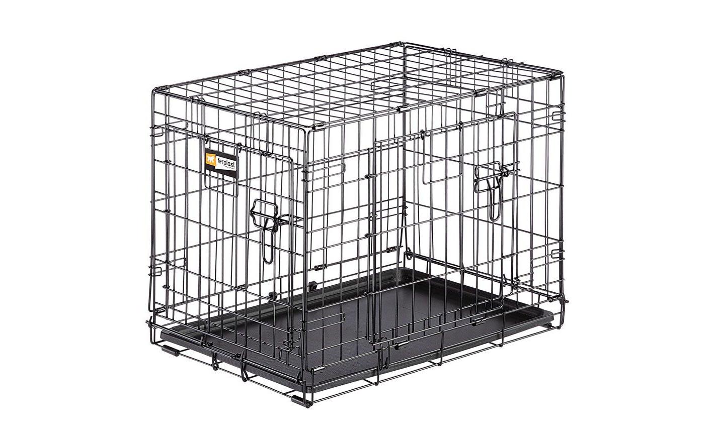Ferplast Dog-Inn 60 faltbare Metalltransportbox für Hunde, 60x40x40 cm Sport & Freizeit > Freizeit > Zubehör ferplast