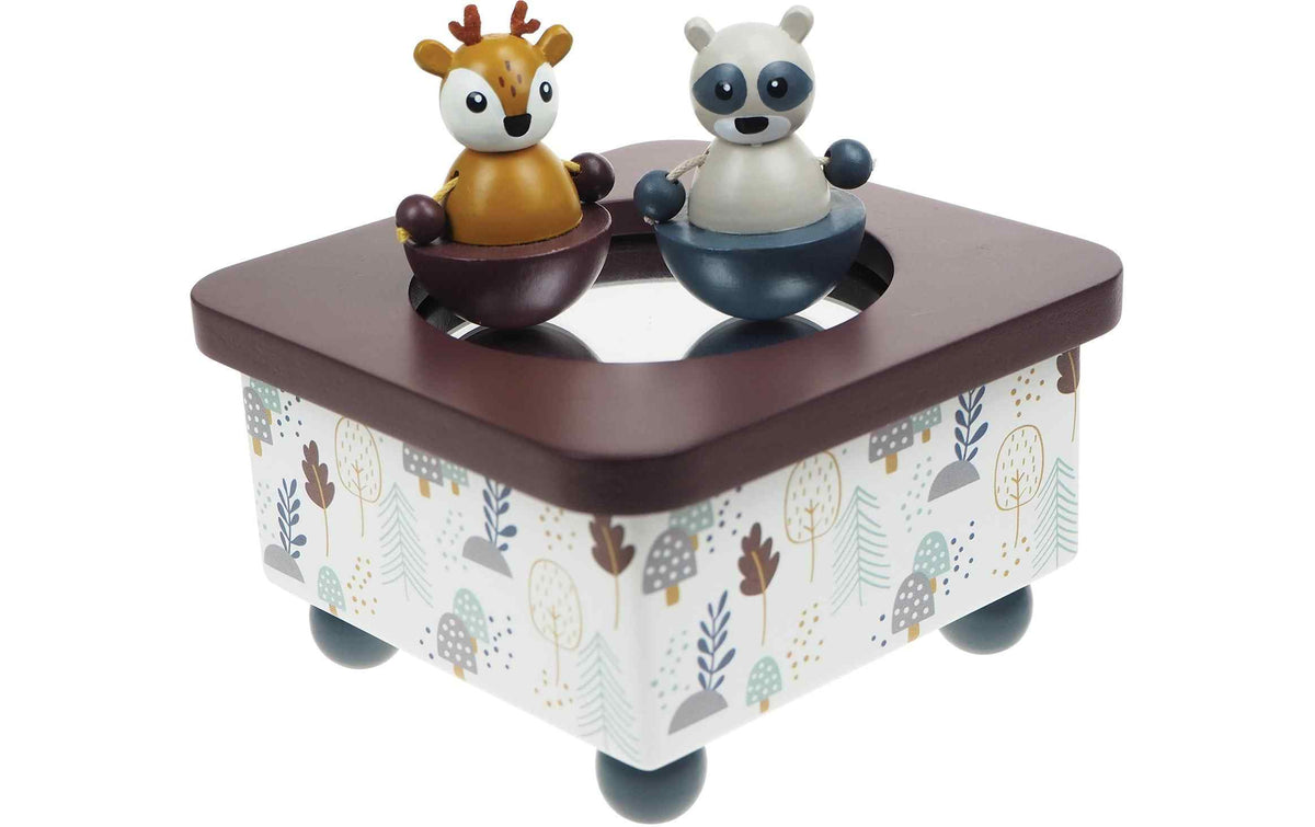 Spielba Holzspielwaren Musikspieldose Waschbär & Reh