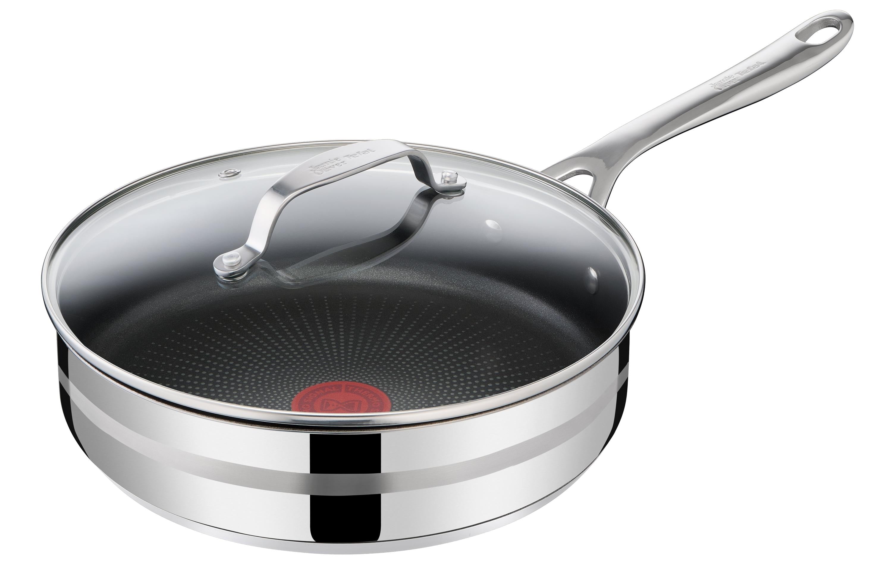 Tefal Schmorpfanne Sautoir Jamie Oliver Smart mit Deckel 25 cm Edelstahl 18/10