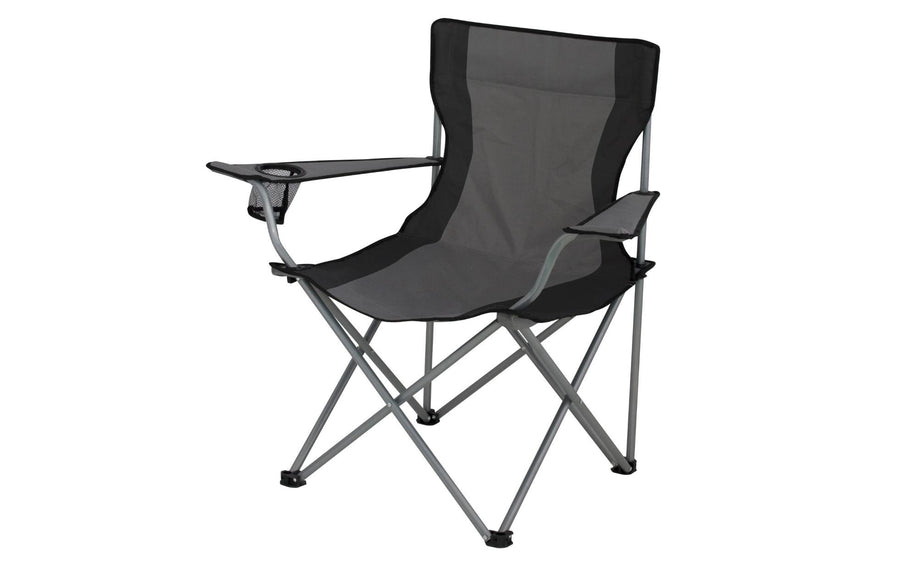 Eurotrail Campingstuhl Schwarz/Grau Polyester Ergonomisch Garten & Outdoor > Gartenmöbel > Gartenstühle Eurotrail