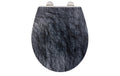 Wenko Toilettensitz Slate Rock Absenkautomatik, Grau