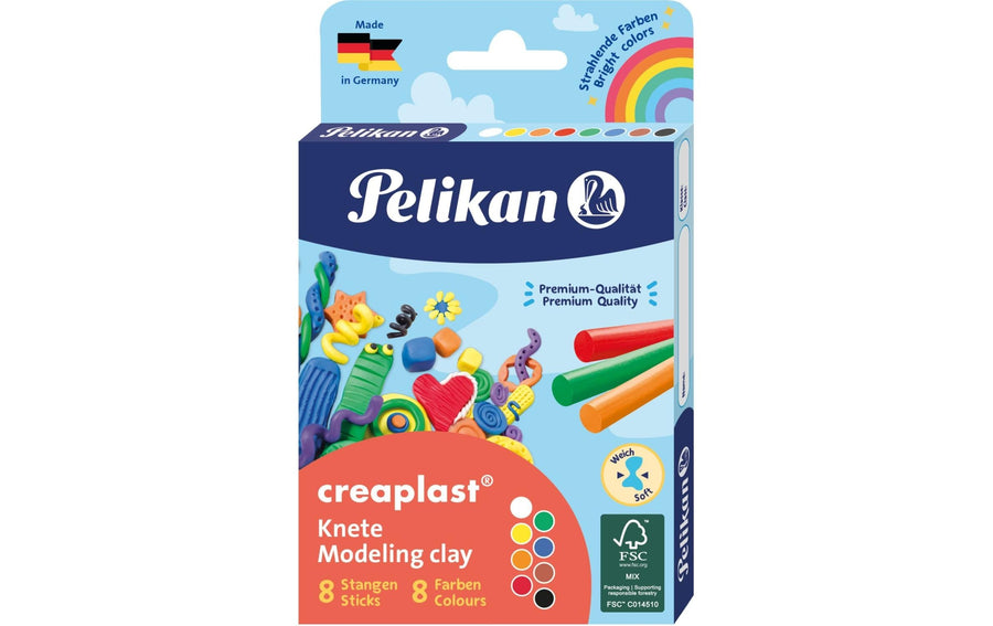 Pelikan Knetmasse Creaplast 8 Farben