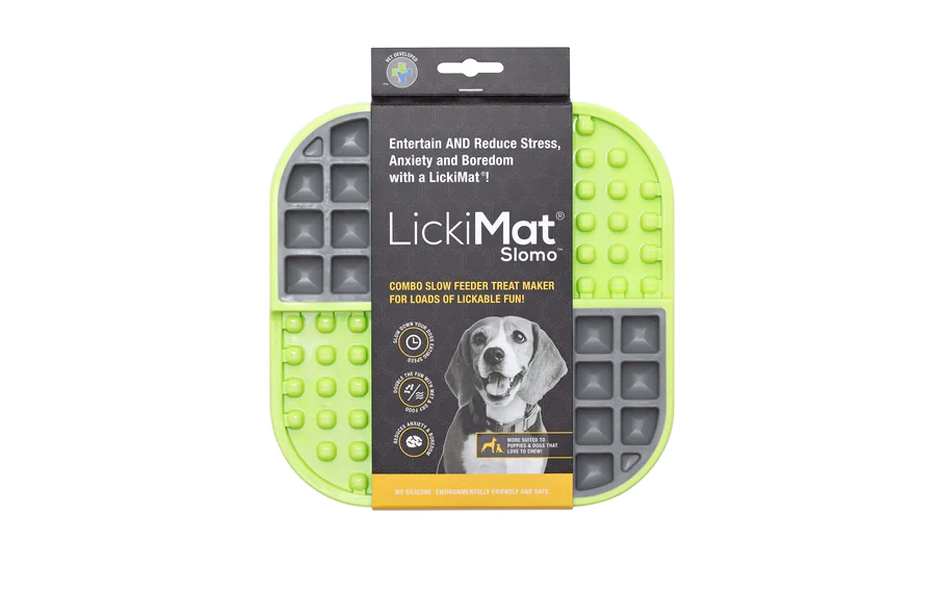 LickiMat Futtermatte Slomo 20 x 20 cm, Grün