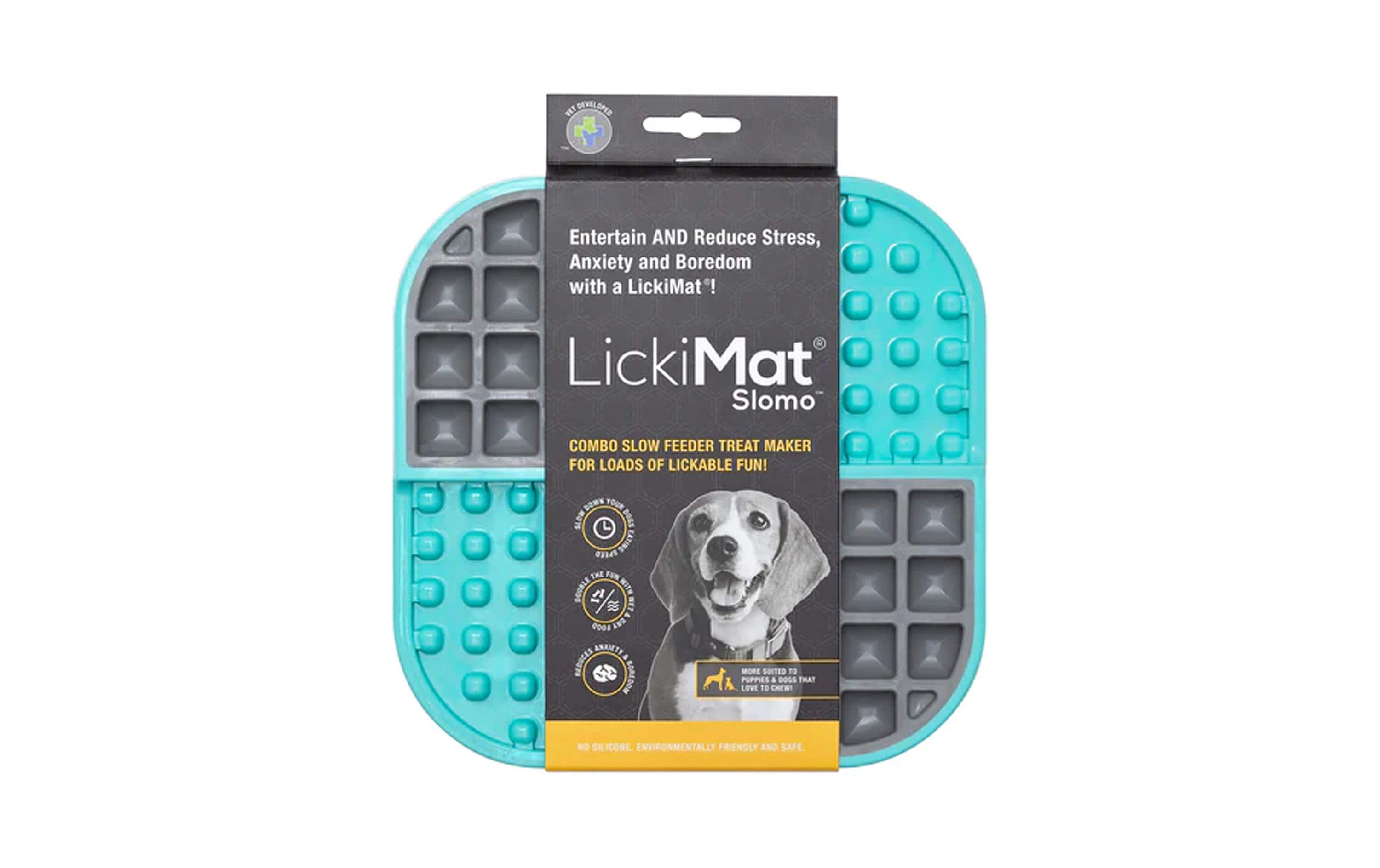 LickiMat Futtermatte Slomo 20 x 20 cm, Türkis
