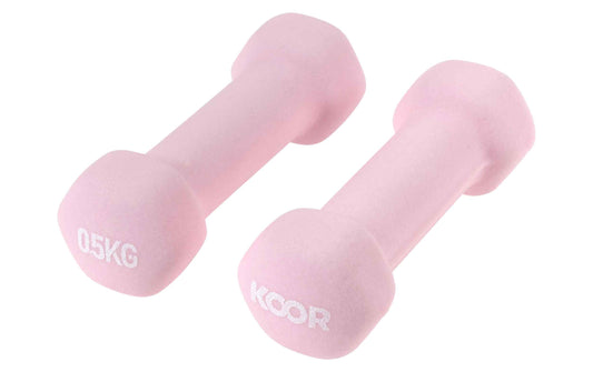 KOOR Kurzhantel-Set 0.5 kg, Rosa