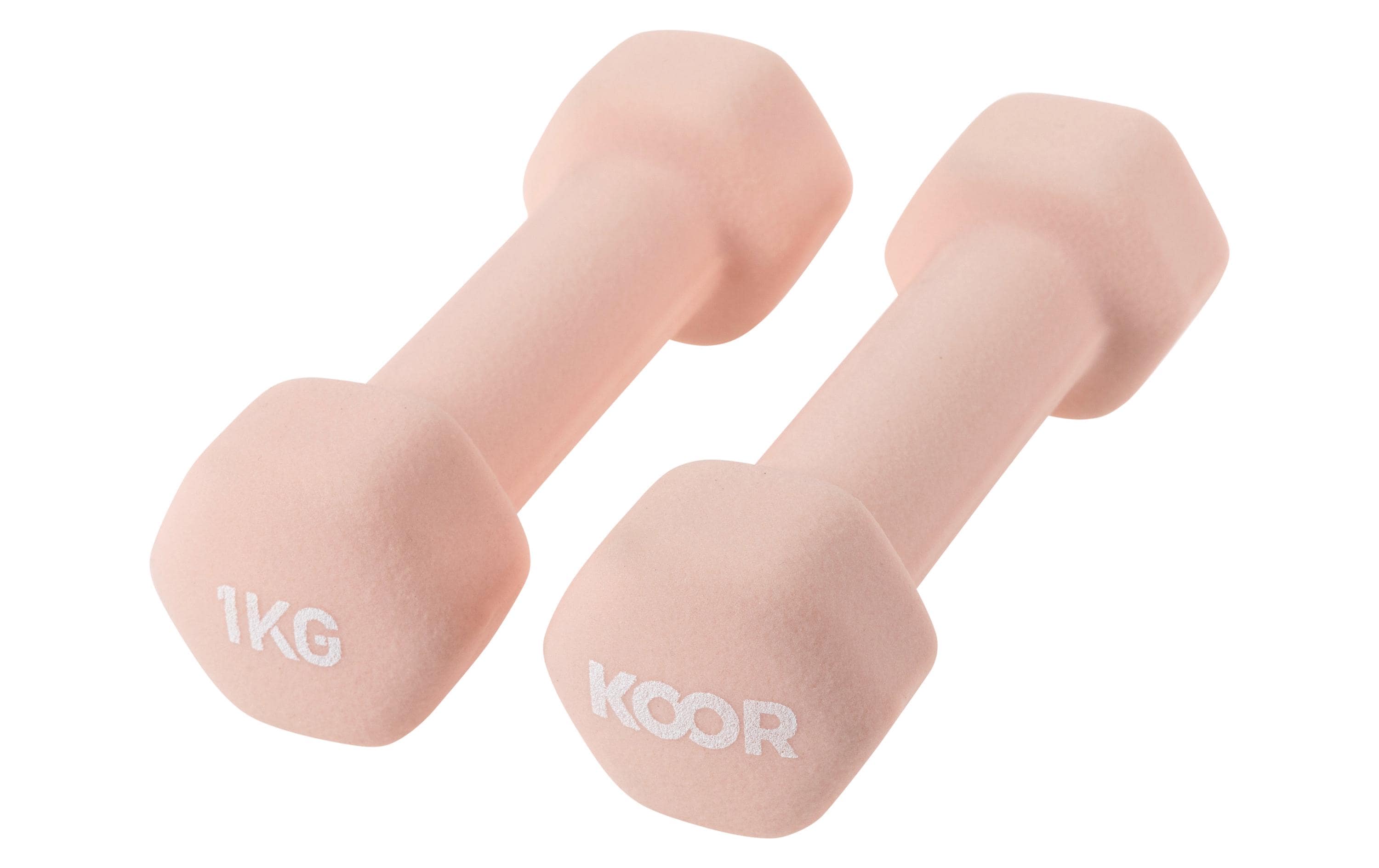 KOOR, Kurzhantel-Set 1 kg, Caramel