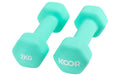 KOOR, Kurzhantel-Set 2 kg, Mint