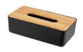 Wenko Kosmetiktuchbox Rotello Nature/Schwarz, Bambus/Kunststoff