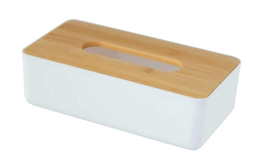 Wenko Kosmetiktuchbox Rotello Nature/Weiss, Bambus/Kunststoff