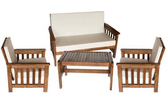 Innovesta Loungeset Lola, Dunkelbraun, 4 Sitzplätze