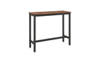 VASAGLE Bartisch mit Metallgestell 120 x 100 cm, Schwarz/Braun
