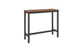 Vasagle Bartisch schmal Schwarz/Braun
