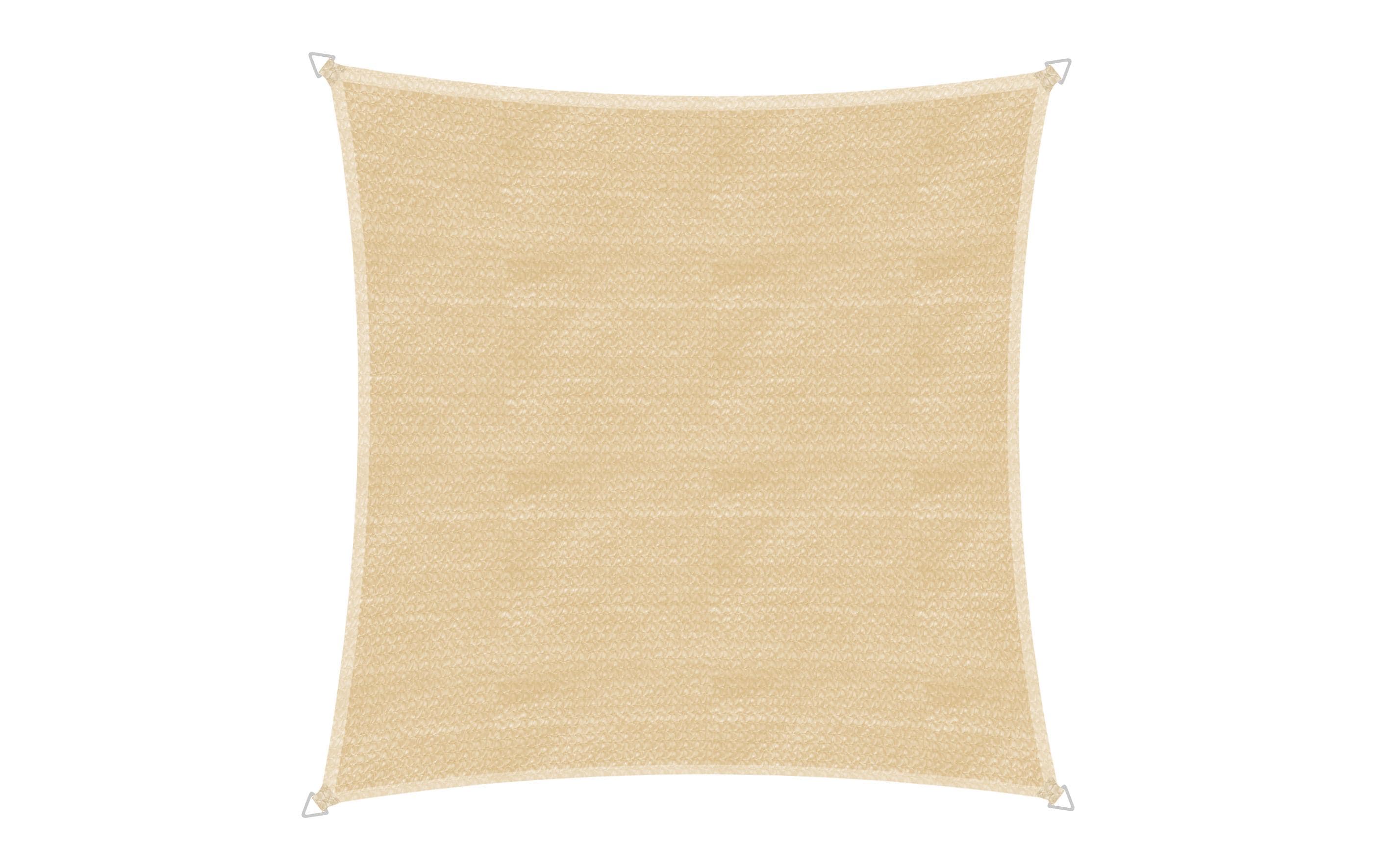 Sonnensegel Champagner UV-Schutz 90% 4x4m quadratisch Garteneinrichtung Windhager