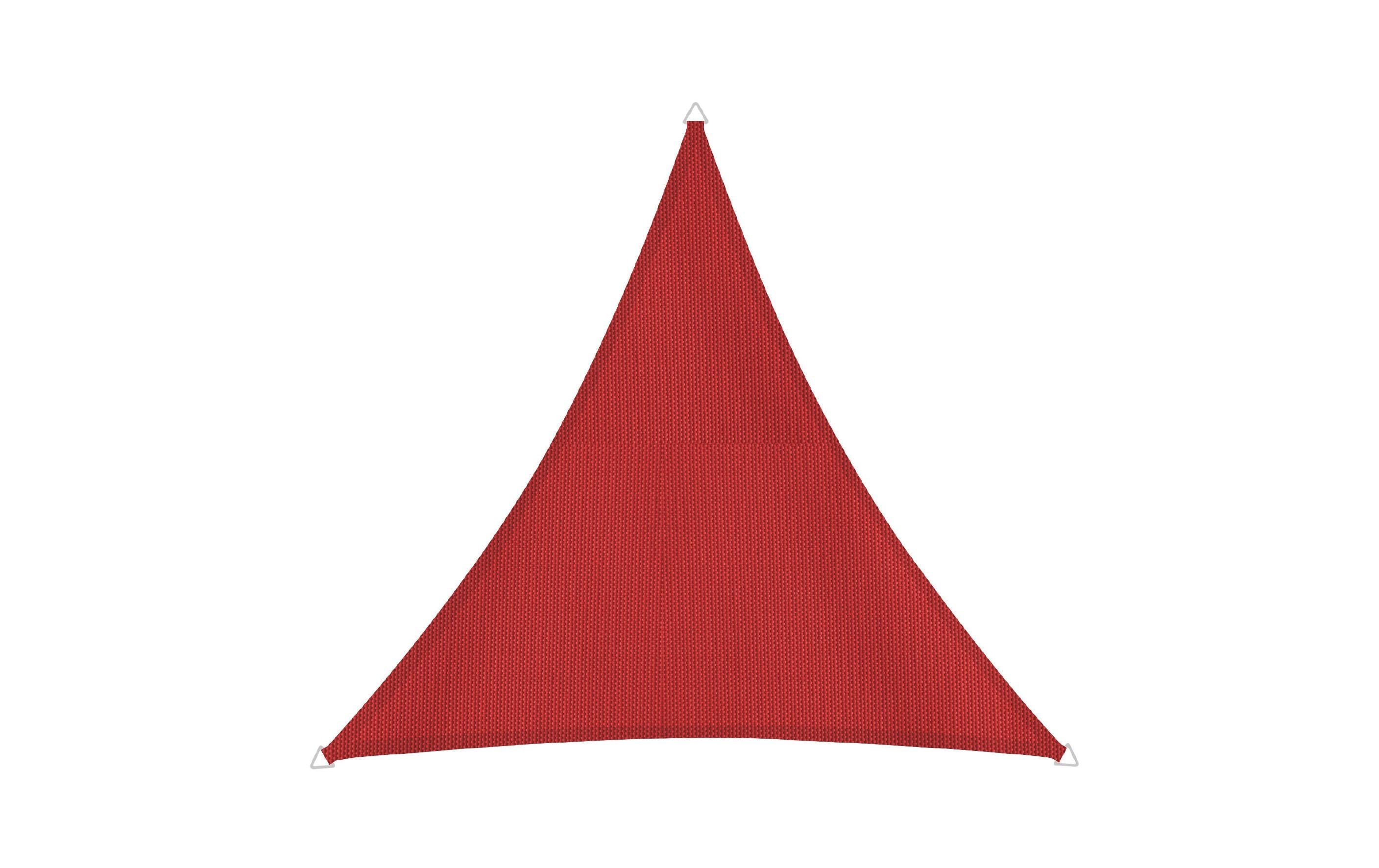 Windhager Sonnensegel Dreieckig Rot UV-Schutz 50+ 4 m Garteneinrichtung Windhager