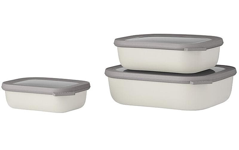 Multischüssel-Set Cirqula rechteckig Set 3-teilig, Farbe nordic white