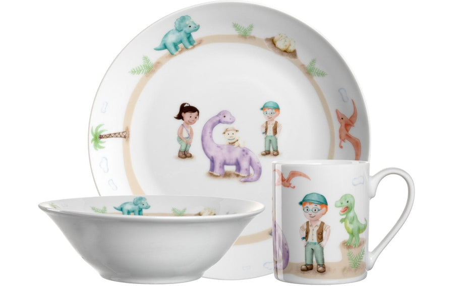 LEONARDO Kindergeschirrset Avventura 3-teilig, Dinosaurier