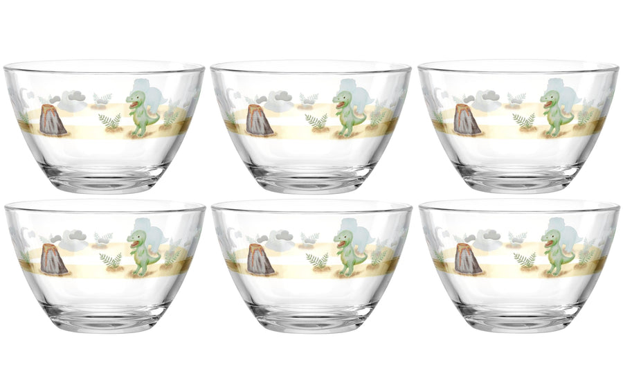 LEONARDO Kinderschale Avventura 400 ml, 6 Stück, Dinosaurier