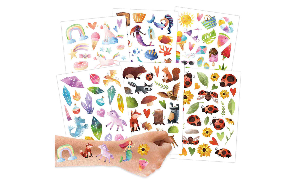 Papierdrachen Tattoo Set Metallic – Beach Vibes