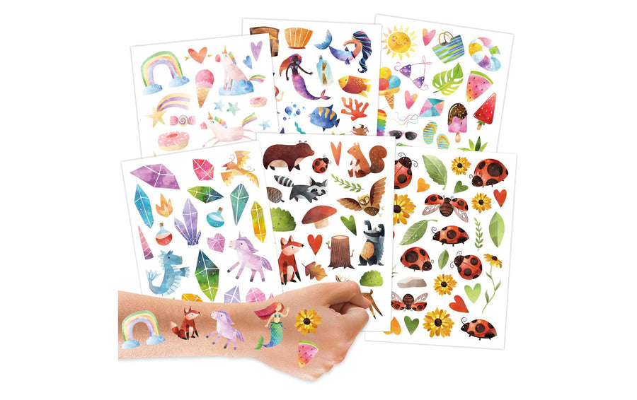 Papierdrachen Tattoo Set Metallic – Beach Vibes