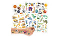 Papierdrachen Tattoo Set Metallic – Bagger & Dino