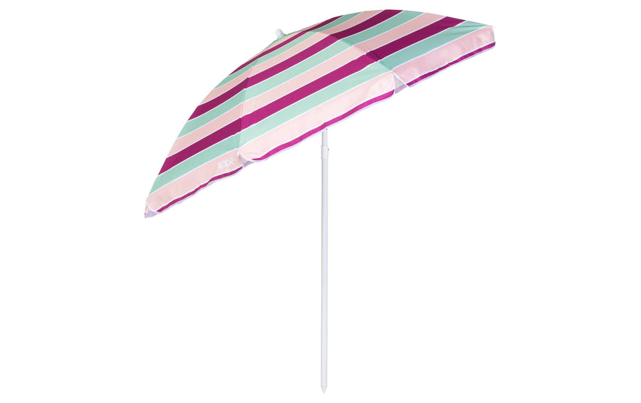KOOR Sonnenschirm Zink-Tilt Hellorange Mint Pink 180x150 cm Garteneinrichtung KOOR