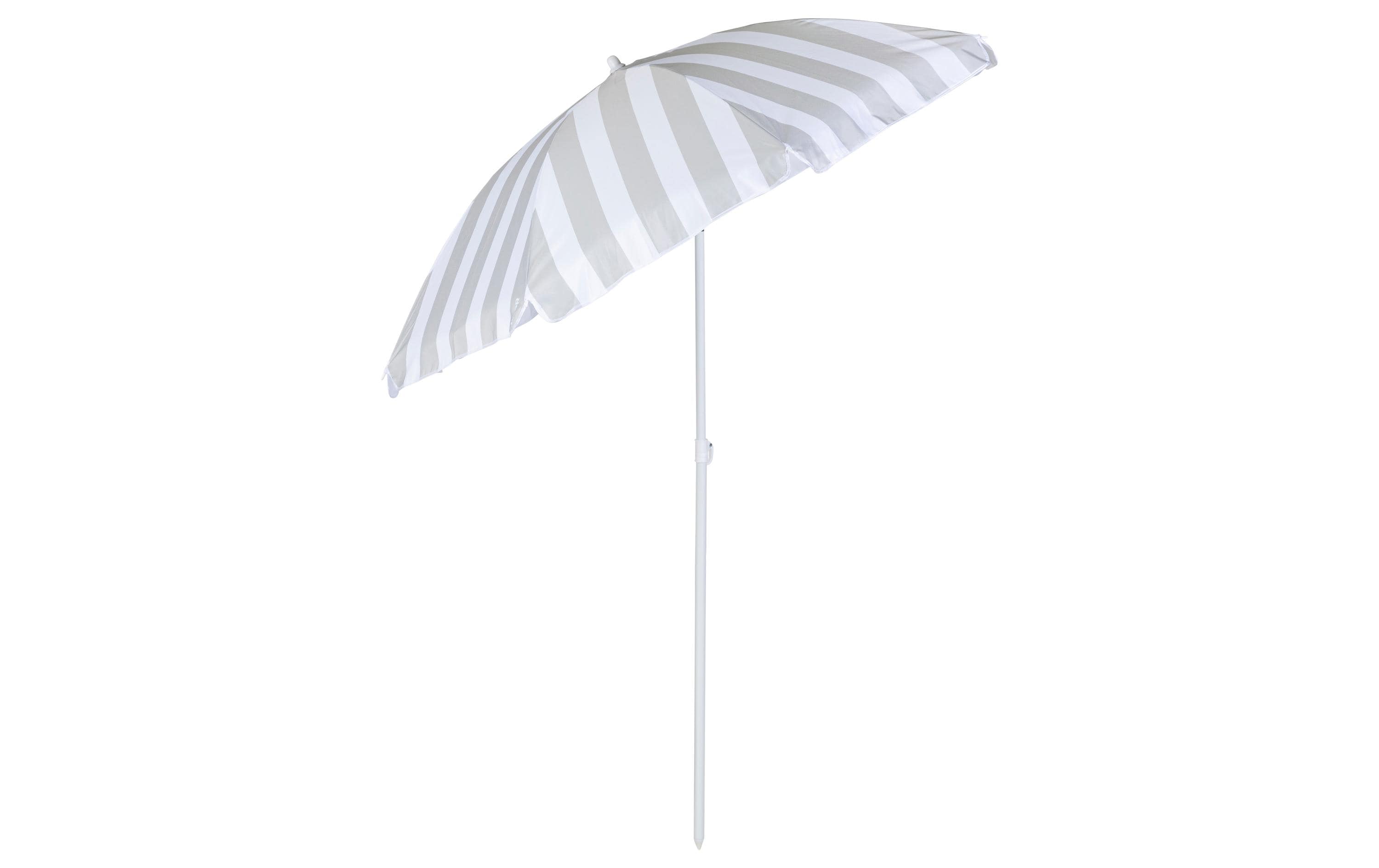 KOOR Sonnenschirm grau Polyester neigbar 150x180 cm Garteneinrichtung KOOR