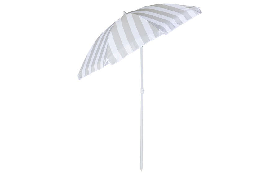 KOOR Sonnenschirm grau Polyester neigbar 150x180 cm Garteneinrichtung KOOR