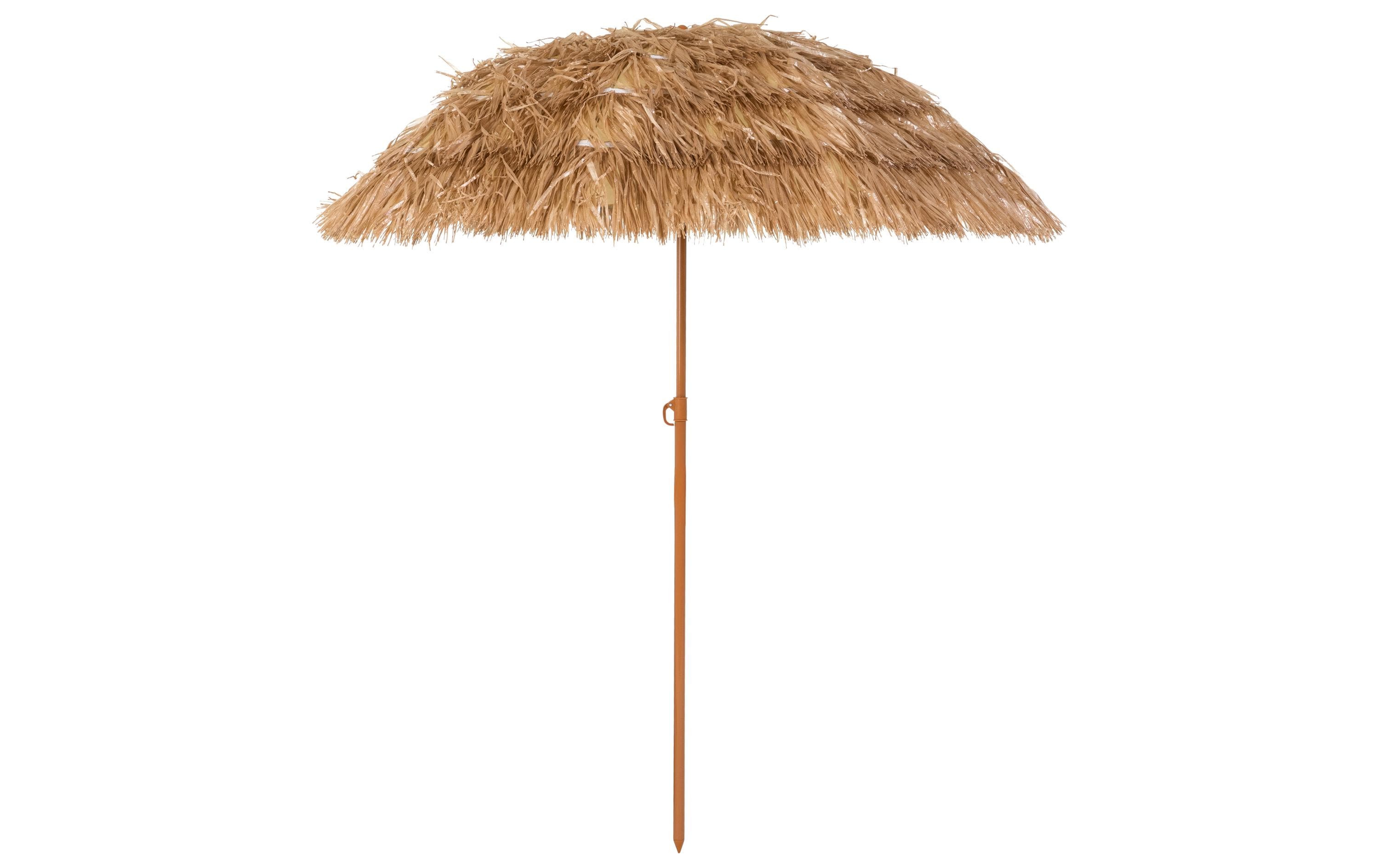 KOOR Sonnenschirm Tiki Braun Polyester 150x180 cm Garteneinrichtung KOOR
