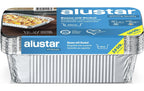 Alustar Grillschale mit Deckel 25 x 13 x 7 cm, 5 Stück