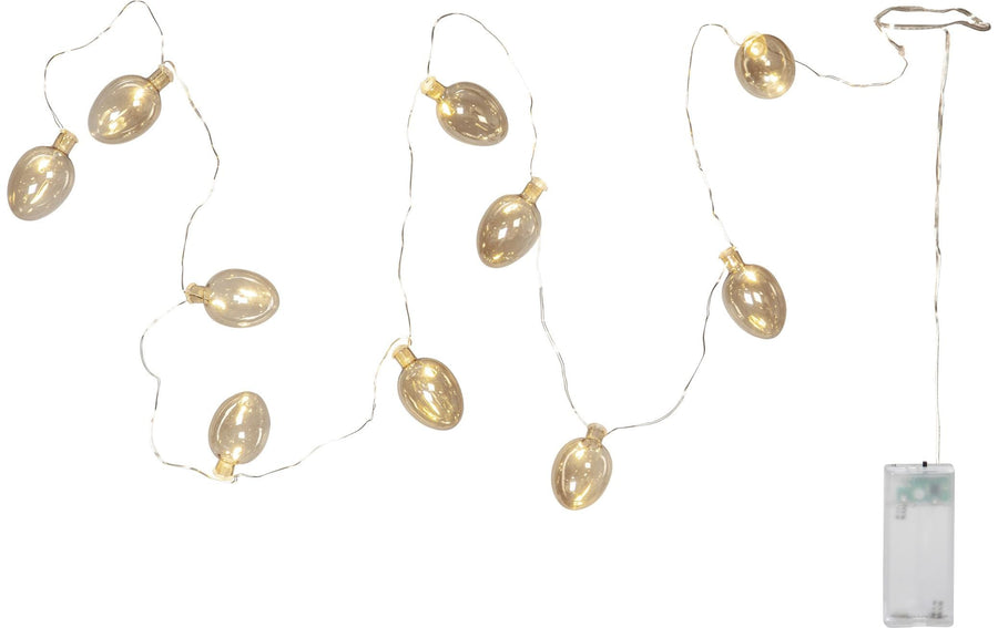 Star Trading Lichterkette Shimmer, 10 LEDs, 1.35 m, Beige