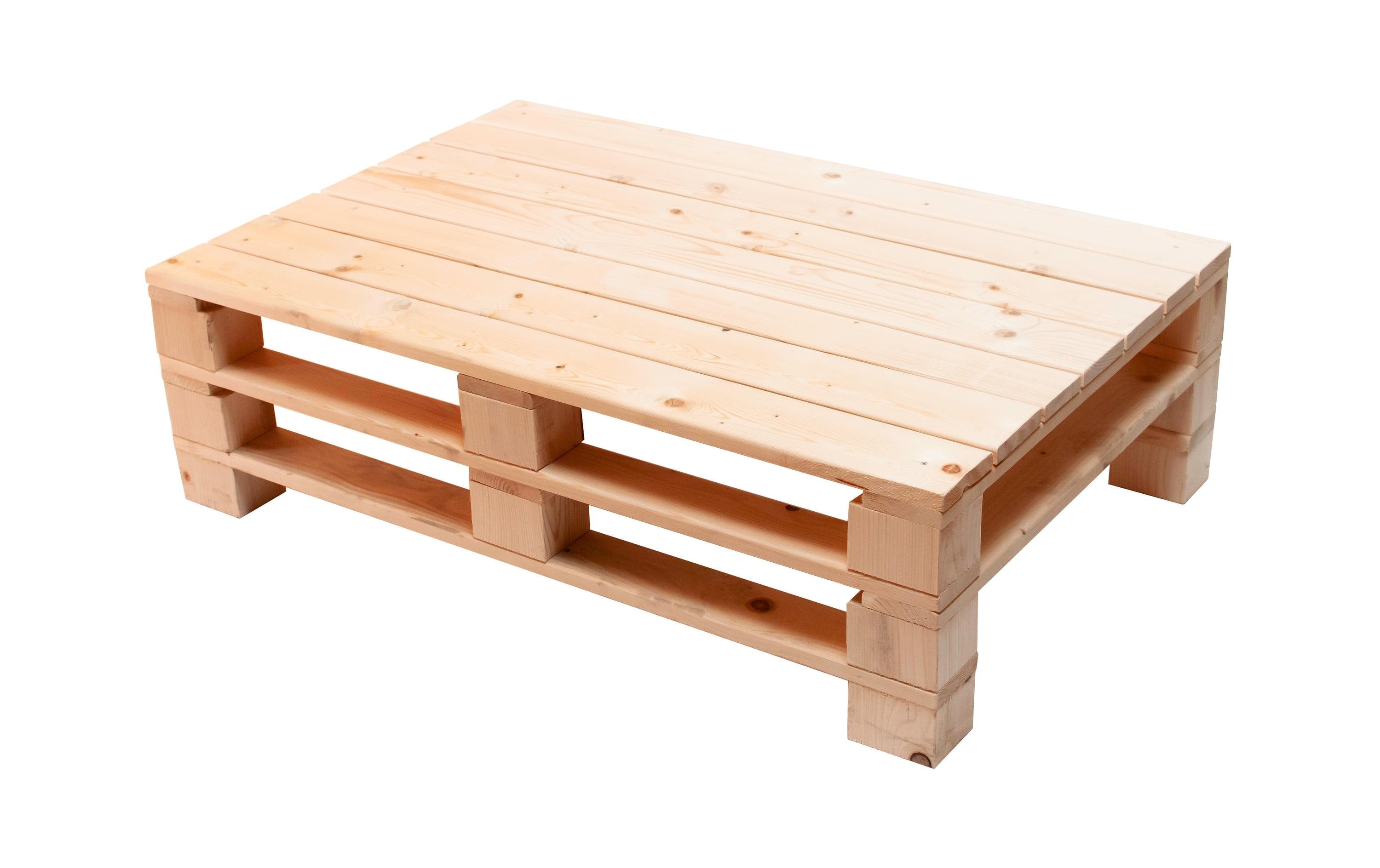 COCON Palettentisch natur unbehandelt 120x80 cm Holz Garteneinrichtung COCON