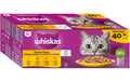 Whiskas Nassfutter 1+ Geflügel Auswahl in Gelee, 40x85g