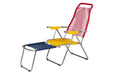 FIAM Liegestuhl Spaghetti 081 Aluminium Klappstuhl Rot Blau Gelb Garteneinrichtung FIAM