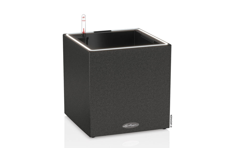 Lechuza Blumentopf Canto Stone 30 Low LED, Graphit