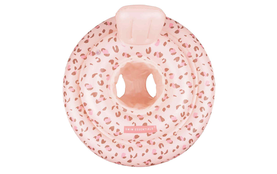 Swim Essentials Schwimmsitz 0-1 Jahre Leopard Old Pink