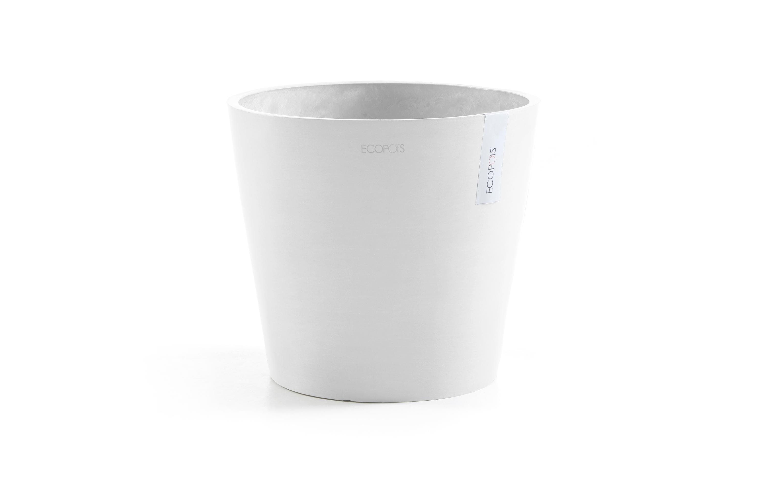 Ecopots Pflanzentopf Amsterdam 40, Weiss