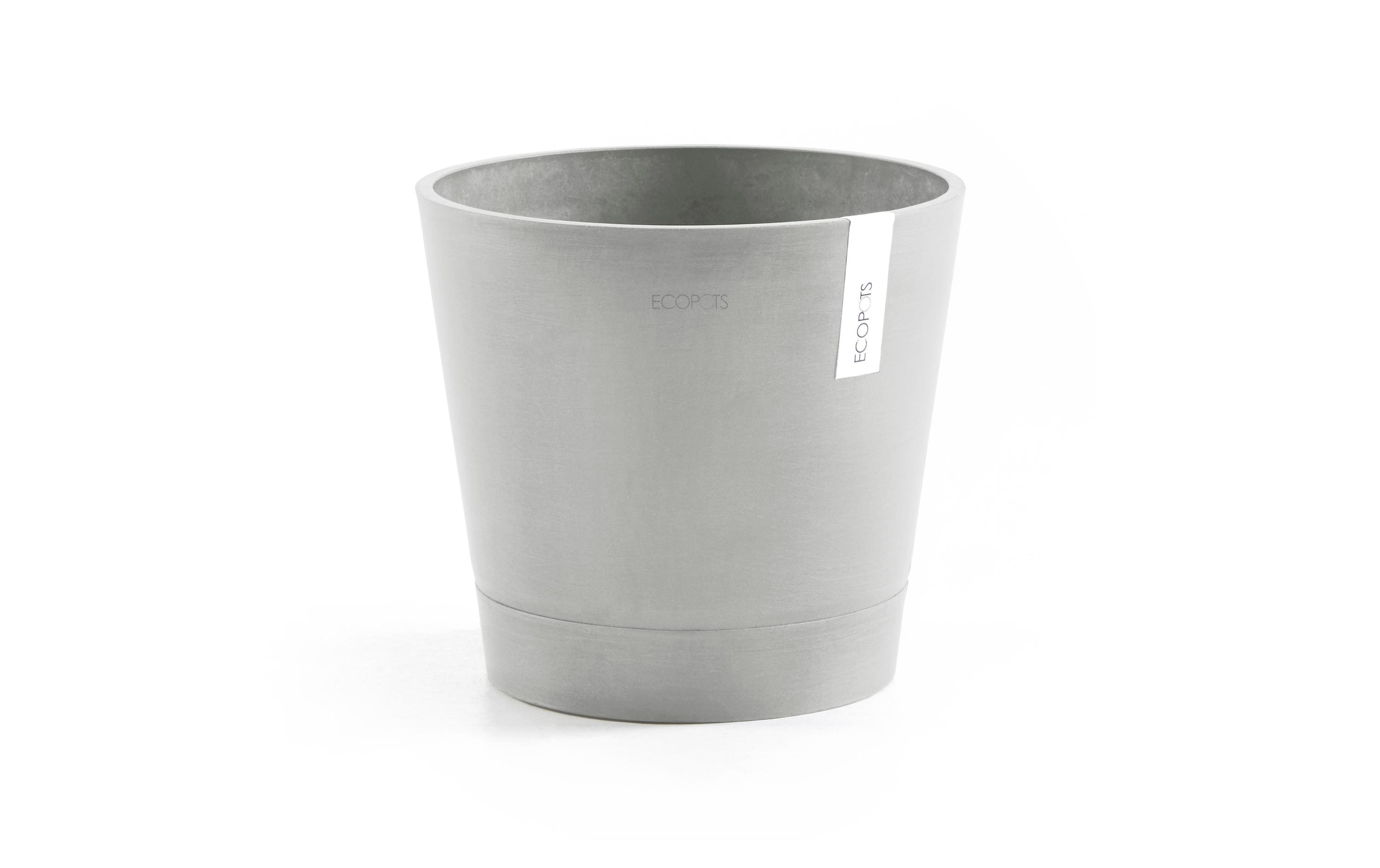 Ecopots Pflanzentopf Hellgrau aus recyceltem Kunststoff 40 cm Garten & Outdoor > Pflanzen > Pflanzengefäße Ecopots
